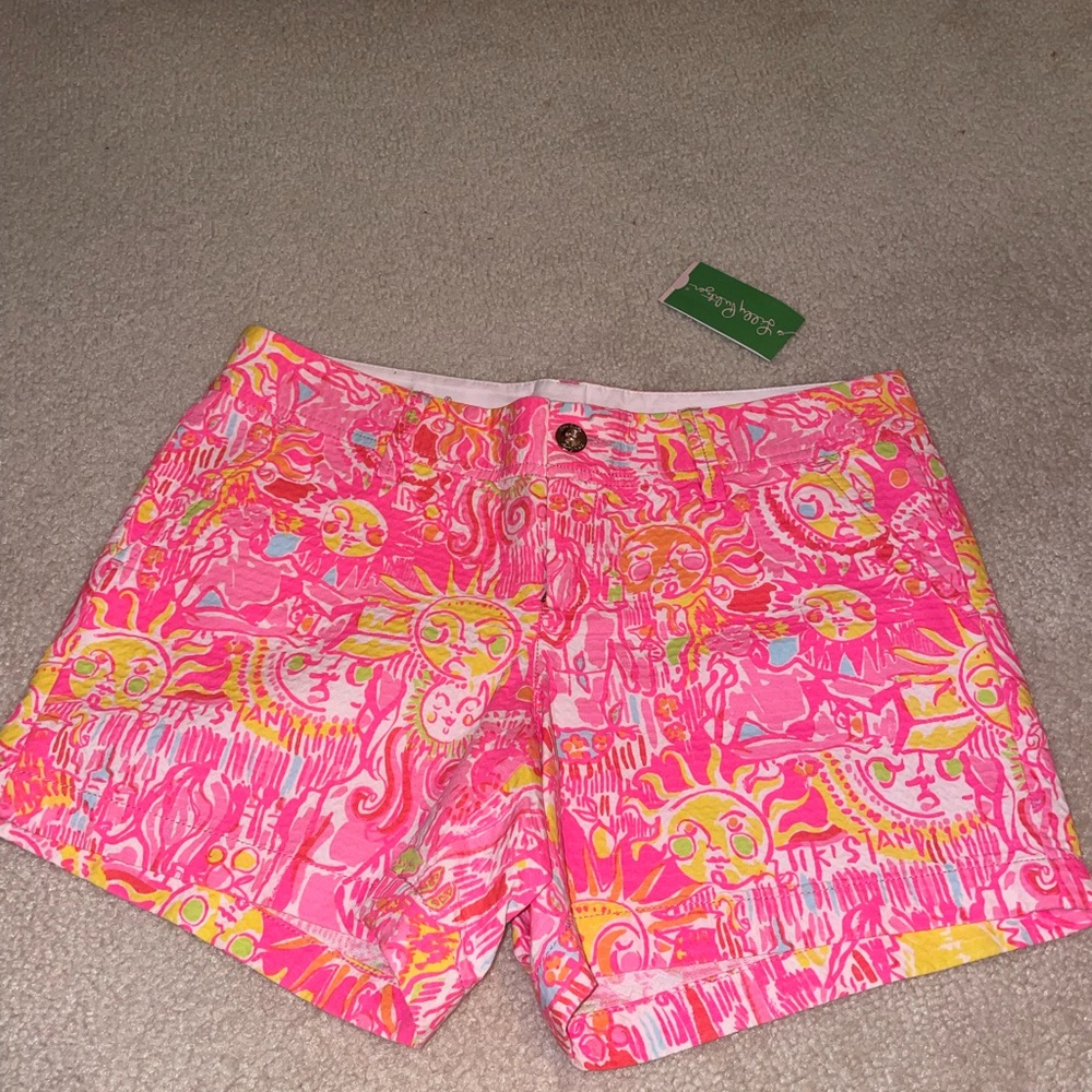 Lilly Pulitzer Pink & Yellow Printed Women’s Shorts